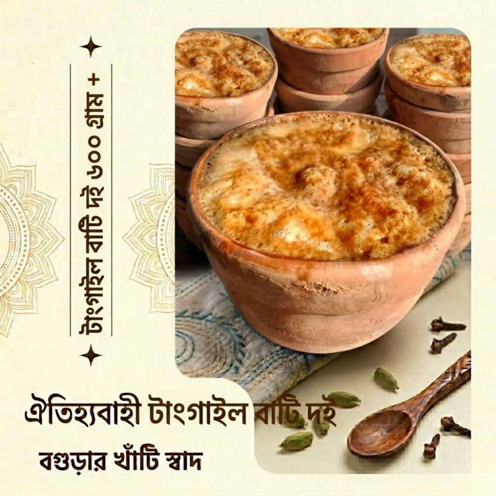 বগুড়ার টাংগাইল বাটি দই ৬০০ গ্রাম প্লাস