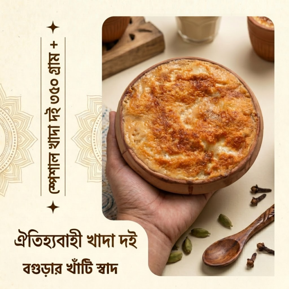 বগুড়ার স্পেশাল খাদা দই দই ৩৫০ গ্রাম প্লাস